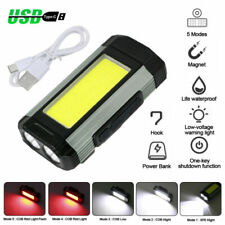 Portable Rechargeable Magnetic COB LED Work Light Lamp Folding Inspection Torch