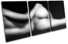 Nude Lady NUDES Erotic TREBLE CANVAS WALL ART Picture Print VA