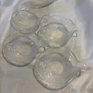 VTG Arcoroc France Poisson Fish Clear Glass Bowls - Set of 4 - Picture 1 of 6