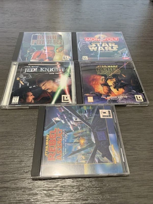 Star Wars PC Game Lot 90’s Rebal Assault - Jedi Knight - Dark Forces - Monopoly - Image 1 of 4