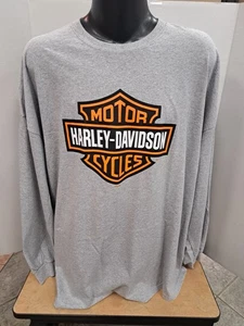 Harley-Davidson Uomo Bar & Shield Manica Lunga Rivenditore T NUOVO con ETICHETTE - Foto 1 di 4