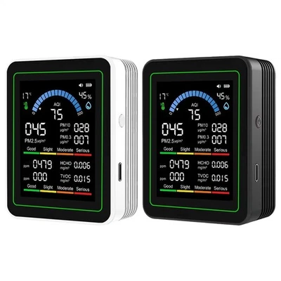 10-in-1-Luftqualitätsmonitor PM CO2-Messgerät Kohlendioxidpegel TVOC HCHO-Dete - Bild 1 von 4