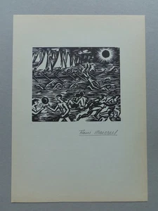 Frans Masereel, Holzschnitt 1968 - Bild 1 von 5