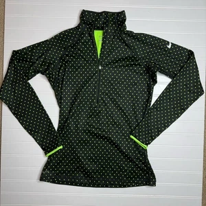 Nike Pro Hyperwarm Series maglione pullover a pois 1/2 zip donna nero medio - Foto 1 di 5