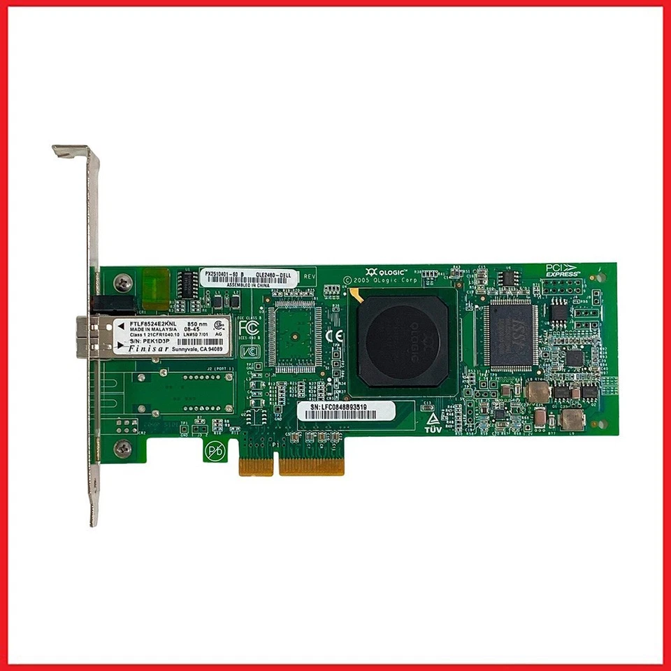 Genuine Dell QLogic QLE2460 PX2510401-60 Single Port PCIe Card FTLF8524E2KNL 4Gb - Image 1 of 4