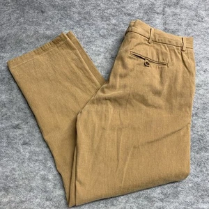 Polo Ralph Lauren Pants 36x31 (hemmed) Brown Cotton Chino Flat Front - Picture 1 of 12