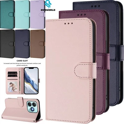 Luxury Leather Wallet Case Phone Cover for TCL Blade A73 A53 A75 A76 A35 A35E - Image 1 of 4