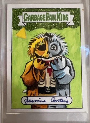 2021 Topps GPK Dead Ted Valentine’s  Glitter SketchCard by Jasmine Contois 1:1 - Image 1 of 4