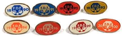 Bowling F.D.F. - Collection of Francis Drake Federation dated c1990s badges - Image 1 of 2