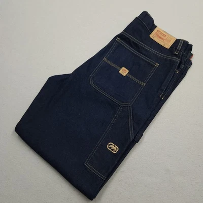 Pantalones de mezclilla vintage Ecko Unltd para hombre 34x34 azul holgados carpintero skate grunge Y2K Foto 1 de 4