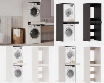 Waschmaschine Trockner Schrank mit Ausziehbrett 187 x 65 x 66 cm Überbauschrank - Bild 1 von 4