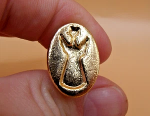Sello de sello de cera de sellado de ángel simple dorado de mediados de siglo vintage - Imagen 1 de 4