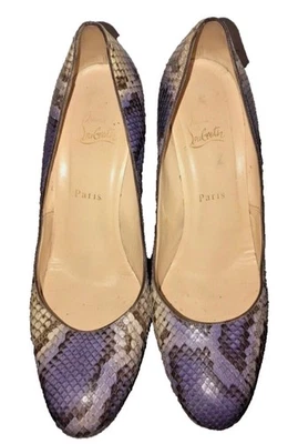 Zapatos de salón Christian Louboutin índigo/color pitón fifi piel de serpiente talla 40 Foto 1 de 4