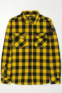 CAT Men's Caterpillar Buffalo Overshirt XL Plaid Yellow - Picture 1 of 1