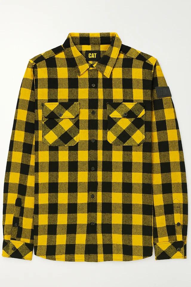 CAT Men's Caterpillar Buffalo Overshirt XL Plaid Yellow - Image 1 of 1