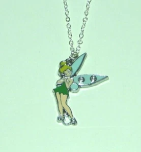Tinkerbell Standing Metal Charm Pendant Necklace with 17" Chain - Picture 1 of 2