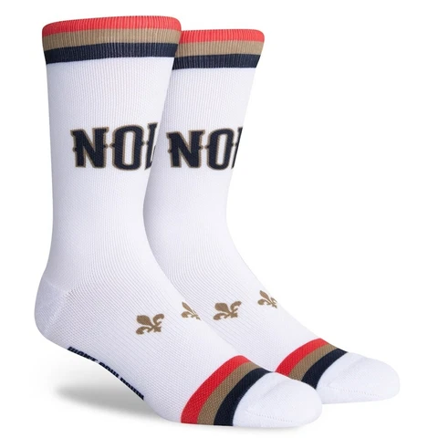 New Orleans Pelicans NBA Large Mens Socks Fits 6-12 HWC 21 City Jersey Crew Zion Cover