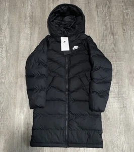 NIKE SPORTSWEAR SYNTHETIC FILL HOODED PARKA JACKET DX1268-010 LARGE 12/13 YEARS - Picture 1 of 12