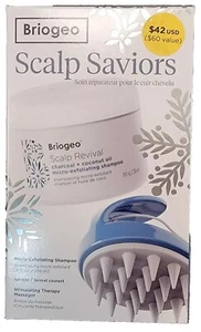 Briogeo Scalp Saviours Charcoal and Coconut Oil Shampoo & Massager Set New - Picture 1 of 2