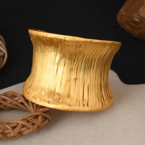 VALENTINO Braccialetto a trama larga fatto a mano donna regolabile fascia spessa braccialetti da donna