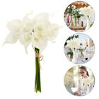 20 Pcs White Pu Bouquet Office Tulips Artificial Flowers
