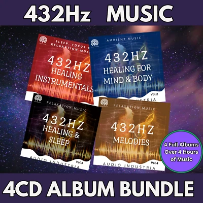 432 Hz Music CD Album Bundle 4 CD – Healing, Sleep, Relaxation & Spiritual Calm - Image 1 of 4