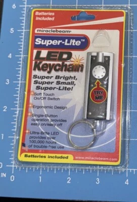Black New Super-Lite LED Keychains w/ Miracle-Beam - Image 1 of 3