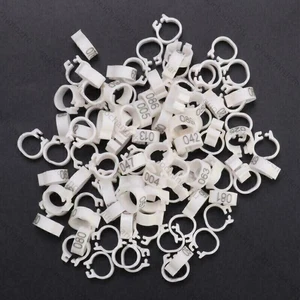 100 x Ring für Geflügel bunt / Clipsringe / Wachtel Tauben Küken 8mm 001-100 * ; - Bild 1 von 26