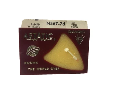 Astatic N567-7d RCA  A-347D W-192STS 621 748D 2910D White Diamond Stylus needle - Image 1 of 3