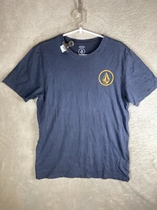Volcom Casual T-Shirts Top Size S Mens Dark Grey Logo Short Sleeve - Picture 1 of 12
