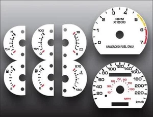 White Face Gauges for 1990-1993 Ford Mustang 220 Kmh METRIC KPH KMH - Foto 1 di 4