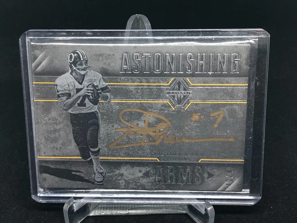 JOE THEISMANN 2017 PANINI MAJESTIC ASTONISHING ARMS ON CARD AUTO #D 40/49 - Image 1 of 1