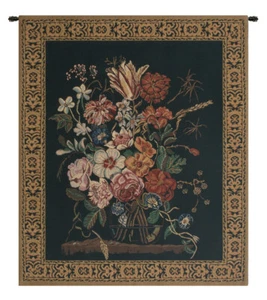 Bouquet de Verendael Floral Belgian Tapestry Wall Art Hanging For Home Decor New - Picture 1 of 6