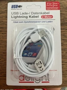 CAVO DATI USB 2 METRI DELIGHT TABLET E SMARTPHONE UNIVERSALE COMPATIBILE CARICA - Imagen 1 de 2