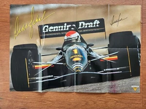 Bobby Rahal signed auto racing poster Miller Brewing Company, Genuine Draft car - Picture 1 of 3
