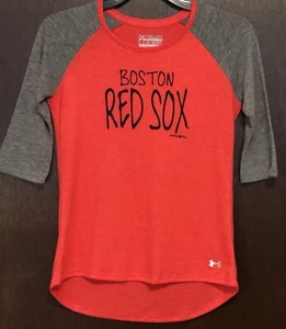 •MLB•Boston Red Sox•Under Armour ~Girl’s Medium (10/12)•3/4 Sleeve T Shirt - Picture 1 of 9