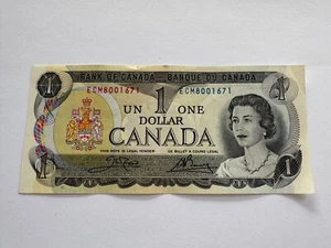 COLLECTABLE 1973 Canada One Dollar Crow / Bouey Banknote - Picture 1 of 2