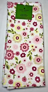 KATE SPADE ASCIUGAMANI CUCINA (2) FIORI ROSA GIALLO VERDE 17 X 28 100% COTONE NUOVI CON ETICHETTE - Foto 1 di 2