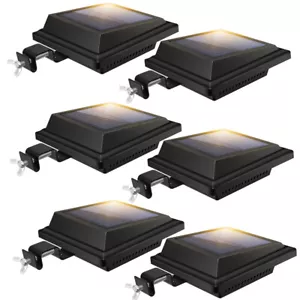 6x Solar Powered Garden Light 40LEDs Gutter Light Solar Fence Light Outdoor US - Picture 1 of 11