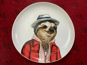 RACHEL KOZLOWSKI + WEST ELM SLOTH DAPPER PLATE 22CM NEW - Picture 1 of 2