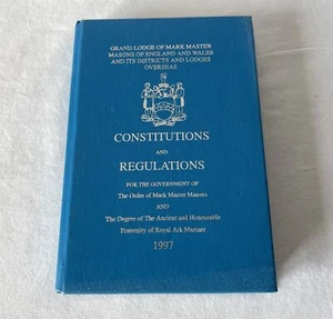Vintage Masonic Mark Hardback Book 1997 Constitutions and Regulations #569 - Imagen 1 de 12