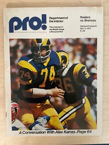 Raiders Broncos Program December 8 1975 - Picture 1 of 5