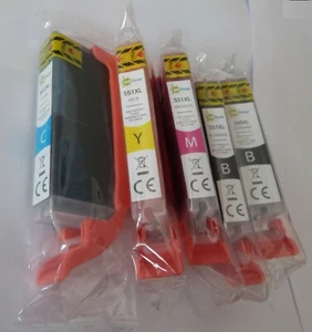 NEU 5x Druckerpatronen Patronen f. Canon PGI-550XL CLI-551XL Pixma IP7250 MG5450 - Bild 1 von 2