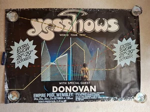 Yes Donovan 1977 Concert Tour Poster Yes Shows World Tour Empire Pool Wembley - Picture 1 of 6