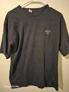 Vintage Callaway Golf Embroidered T-Shirt Mens M Black Made in USA - Picture 1 of 5