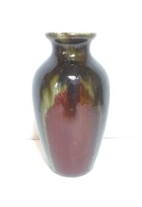 Vintage Ceramic Pottery Vase Drip Glaze Retro Boho Mid-Century Modern 6" tall - Picture 1 of 8