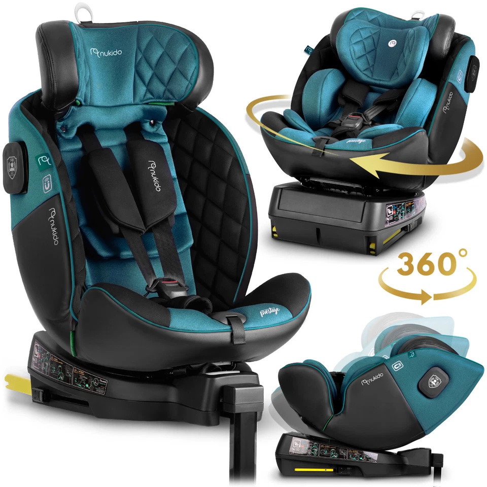 NUKIDO 360°drehbarer Autokindersitz Autositz Fußstütze ISOFIX Gruppe 0- II