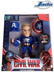 Jada Toys M56 Marvel Civil War Captain America Metals Die Cast 6 Inch Figure
