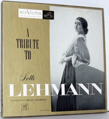 A Tribute to LOTTE LEHMANN (1953 4 x 7" 45 RPM red translucent) - Image 1 of 4