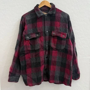 Vintage 60s Humphrey Fabrics Flannel Button Up - Picture 1 of 4
